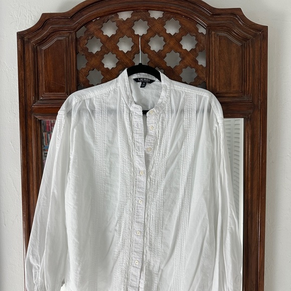 Lauren Ralph Lauren Victorian Style Peasant Blouse Button Down - Picture 3 of 4